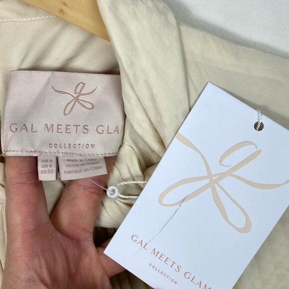 Gal Meets Glam Collection Aimee Dress Neck Tie Textured New With Tags Size 2 NWT - Picture 5 of 16